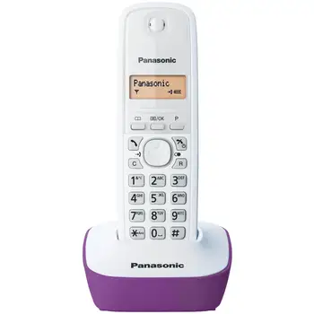 

KX TG1611JTF Cordless LCD Display-White/fuchsia