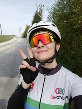 ROCKBROS-Gafas de sol deportivas para hombre y mujer, gafas fotocromáticas para ciclismo, lentes polarizadas con marco incorporado para miopía