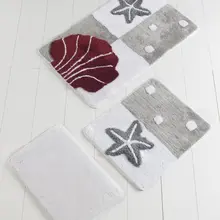 Коврик для ванной | коврик для ванной нескользящие Противоскользящие коврики морские звезды серый 3л набор 60X100 Cm-50X60 Cm-40X60 см