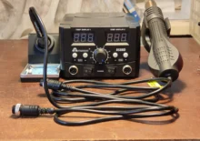 Estación de soldadura Digital LED 2 en 1, 800W, pistola de aire caliente, Estación de Reparación soldador eléctrico para teléfono, PCB, IC, SMD, BGA