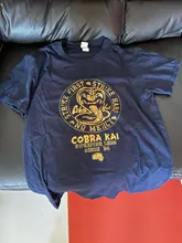 Mens T-Shirt Clothing Crew Cobra Kai Vintage Karate Kid Plus-Size Cotton Short-Sleeve