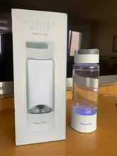 AlkaVoda rico AGUA DE Hidrógeno botella generadora taza de vidrio DuPont N117 SPE PEM portátil AGUA DE Hidrógeno ionizador de copa