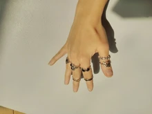 Tocona 11 unids/set antiguo Vintage de Color plata de diamantes de imitación anillo de conjunto para las mujeres geométrico nudillo conjunto de Anillos Midi Anillos 10057