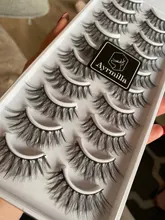 Pestañas 3D de visón, maquillaje, pestañas postizas largas naturales, extensión de pestañas llamativas, pestañas postizas hechas a mano, 10 pares