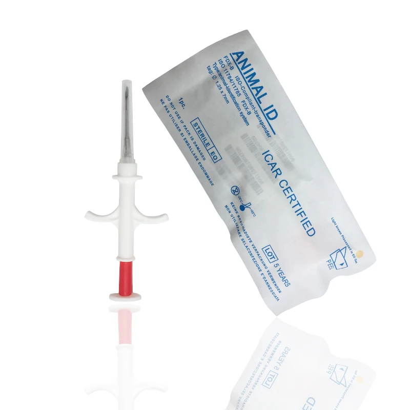 Черепаха Мини микрочипы 1,25*7 мм ISO11784/785 FDX-B шприц для verterinary