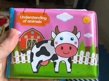 Libros de baño de dibujos animados de EVA para bebé, juguetes educativos para el baño, páginas impermeables, suaves, con silbato BB