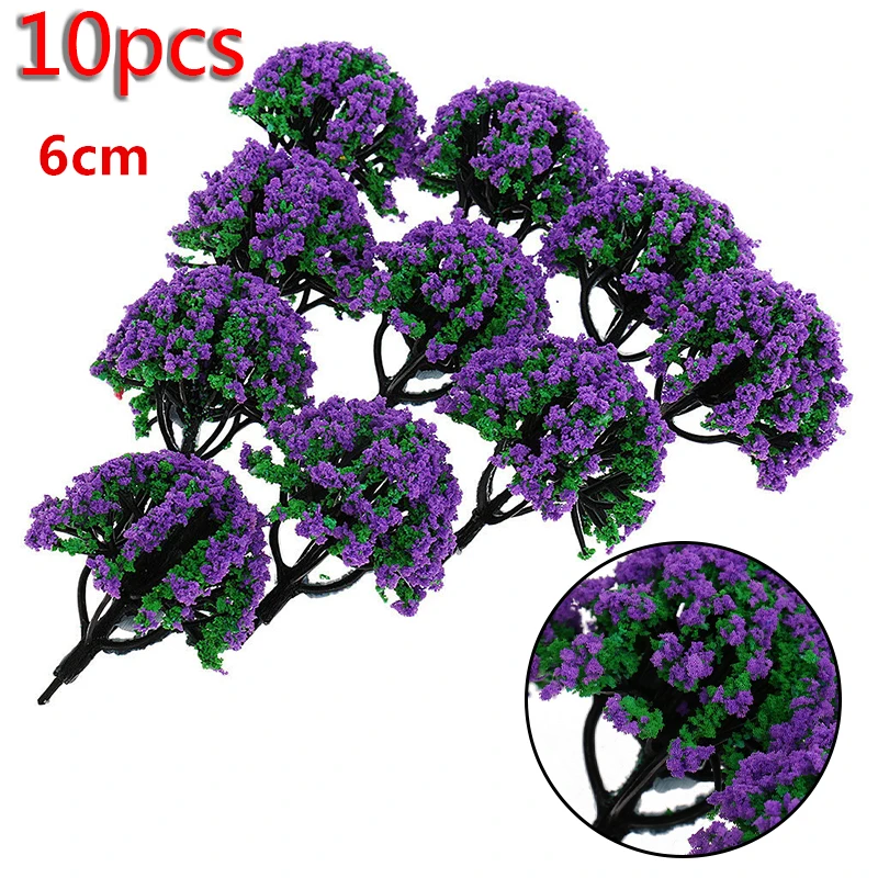 Trees Model Train Railroad Decor Scenery Landscape HO-OO Scale Building Static Grass Tufts Miniature Scenery Wildflowers Flower 