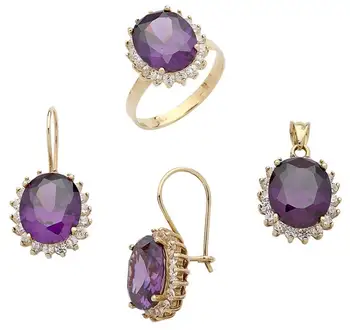 

Purple Color Stone Gold Suit 01-550-TTR055