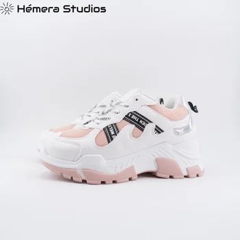 

Slippers female with cords Super light and comfortable sneakers fashion platform sneakers available in pink and black