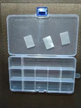 Caja de herramientas de plástico con 15 ranuras para joyería, organizador artesanal, estuche de transporte, cuentas de almacenamiento, F2414