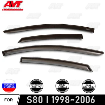 

Window deflectors for Volvo S80 I 1998-2006 Sedan car styling wind deflector guard auto vent visor rain guards cover decoration