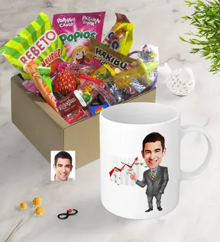 

Personalized Mr Boss Caricature Of Nostalgic Lezzetler Mug set-4