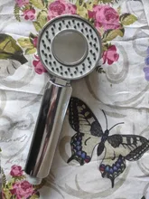 Cabezal de ducha de doble cara, regadera de doble función, ahorro de agua, redondo, ABS, cromado, de mano de alta presión