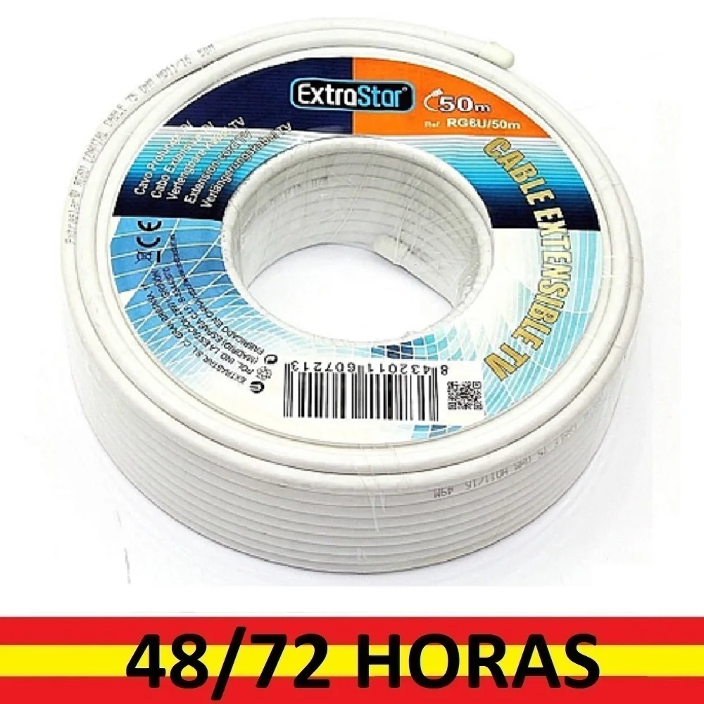 Tv Antenna Cable 50 Meters Extrastar®coaxial Cable Cable Tdt Tv