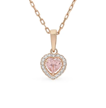 

Gold pendant with morganites and cubic zirconia sunlight sample 585