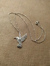 Jisensp Animal Simple collar de acero inoxidable collares de colibrí y colgantes cadena de clavícula tragar aves collar collares