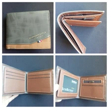 Cartera de negocios corta para hombre, tarjetero de cuero PU, bolsos multifunción, billetera informal, 2021