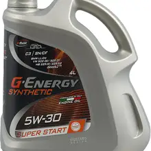 Моторное масло G-Energy Synthetic Super Start, 253142400, синтетическое, 5W-30, 5w30, API SN/CF, ACEA C3, 4 л