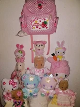 Mochila con bordado de fresa para niñas, Bolsa Escolar rosa, regalo de cumpleaños, 2020, dibujos animados japoneses nuevos