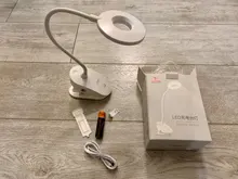 Study Lamps Magnifier Touch-Clip Gooseneck Usb-Table-Light Flexo Rechargeable 18650 Battery