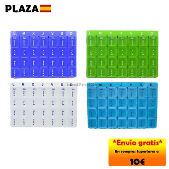 

Times®Pill 28 compartments plastic Pill weekly 7 days L a D BRAILLE DISPENSER