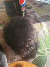 Afro corto rizado peluca corte Pixie pelucas de pelo Remy brasileño pelo Afro Puff pelucas de cabello humano para las mujeres la máquina hizo pelucas