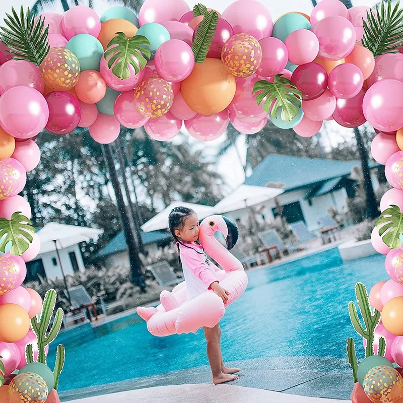 Summer Pool Party Decorações, Balão Kit Arco, bola de praia, Foil Balões,  Pizza Backdrop, Aniversário Suprimentos - AliExpress