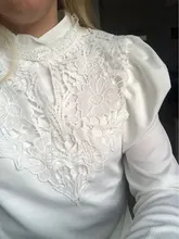 Shirts Simplee Ruffle Khaki Top Knitted-Top Flower Long-Sleeve Winter Fashion New Solid