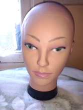 Cabeza de maniquí de entrenamiento para mujer, maniquí de gran tamaño, sin pelo, para práctica de cosmetología, para estilismo de cabello, 22 pulgadas