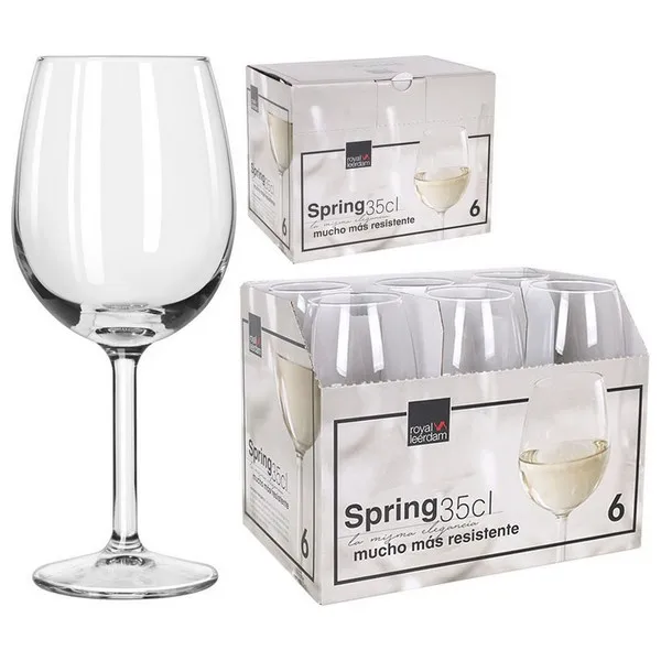 soep stropdas propeller Wine glass Royal Leerdam Spring 35 cl (6 pcs)|Dinnerware Sets| - AliExpress