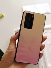 Funda de vidrio templado para teléfono Huawei, carcasa rígida con gradiente para Huawei P40 Lite E P40 Pro Plus, P20 lite P40 P30 Pro