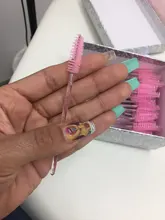 Cepillo cosmético para pestañas 50 uds, varitas de rímel de cristal, aplicador de pestañas con diamantes, brochas de maquillaje desechables