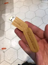 Pen-Drive Engraved-Logo U-Disk Thumb JASTER Wooden Free-Custom-Logo Customize Usb-2.0