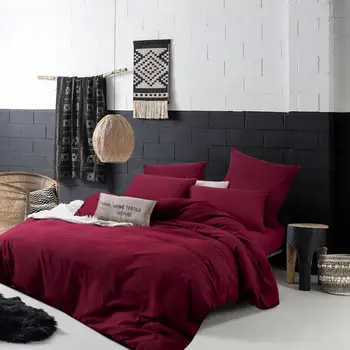 

Bedding Set ситрейд solid satin cs022 wine red cherry