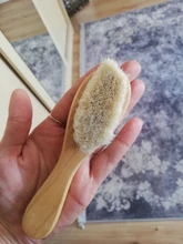 Cepillo de lana Natural para el cuidado del bebé, cepillo para bebé recién nacido, cepillo para el cabello infantil, masajeador de cabeza