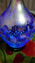 Aroma Diffuser Glass-Vase Essential-Oil Cool-Mist-Humidifier Waterless Auto Light And