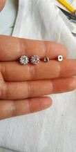 7KMOOR-pendientes de plata de ley con forma de Bola brillante, joyería coreana, cierre de tipo tuerca, 925