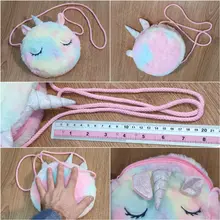 Bolso de hombro para niños y niñas, bandolera con diseño de unicornio y animales, monedero de moneda de llaves, Mini bolso de princesa