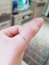 Anillos de dedo de Plata de Ley 925 para mujer, sortija curva Simple y delgada, dorado plateado, liso, salvaje, para chica, joyería a rayas para boda