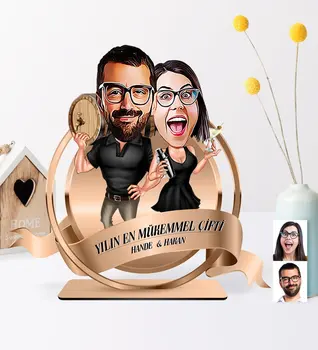 

Personalized the Perfect Pair Of Caricature OF 3D Wooden Trinket plaque-18 Reliable Quality Cost Effective Gift decor