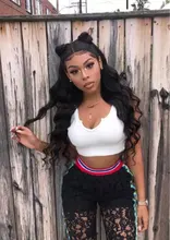 Melodie 28 30 32 pulgadas onda del cuerpo mechones con cierre brasileño de la Virgen del pelo humano Frontal agua mechones y 4X4 cierre