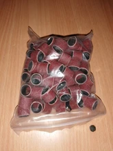 XCAN-Juego de tambor de lijado #80 #100 #120, grano con mandril de lijado de 6,35mm y 12,7mm para herramientas rotativas Dremel, bandas de lijado