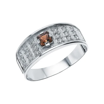 

Silver ring with cubic zirconia sunlight sample 925