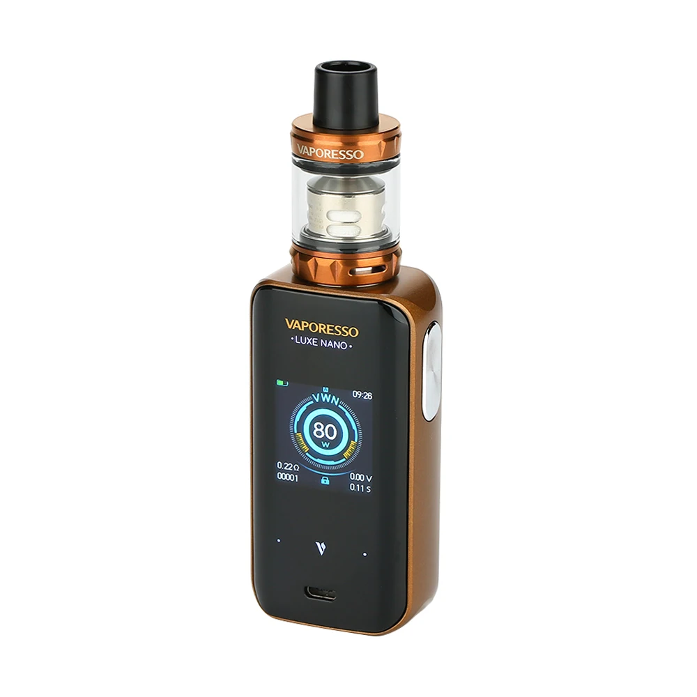 Billig Original 80W Vaporesso Luxe Nano Touch Screen Kit mit 2500mAh Eingebaute Batterie   3,5 ml 2 ml SKRR S Mini Tank E cig Kit VS LUXE