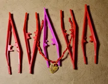 5 unids/set niños seguridad cuentas de plástico pinzas para rompecabezas de modelo Kits de construcción de los niños juguetes de bricolaje arte accesorios de artesanía herramientas