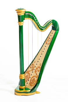 

Mlh0025 Iris harp 21 string (a4-g1), color green glossy, resonance harps