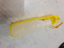 Botella de agua portátil de plástico para perros y mascotas, Bol plegable de viaje al aire libre, alimentador de agua potable, 250ml/500ml