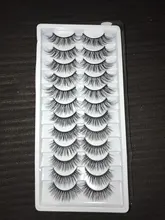 5/8/12 pares 3D pelo de visón pestañas falsas hecho a mano pestaña larga Natural Wispy pestañas tupidas reutilizable extensión de pestañas postizas