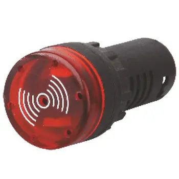 

Luz piloto LED zumbador 22 mm para paneles de control 230V Rojo