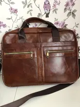 WESTAL-maletín de piel auténtica para hombre, maletín de cuero natural para ordenador portátil, 2019